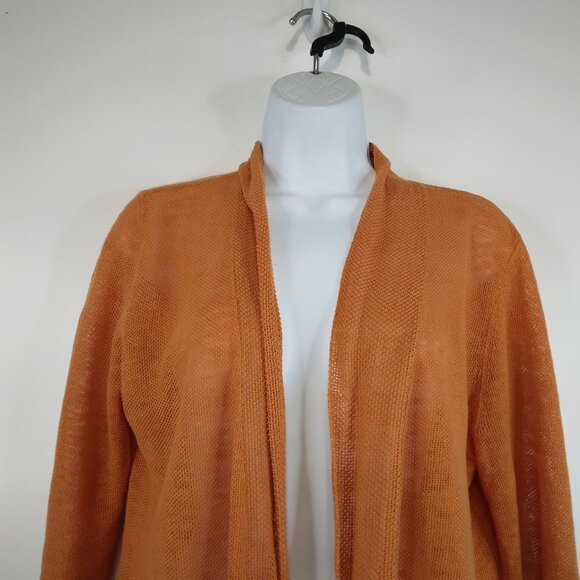 Eileen Fisher 100% Linen Open Cardigan Knit Sweater Size S - Picture 2 of 9